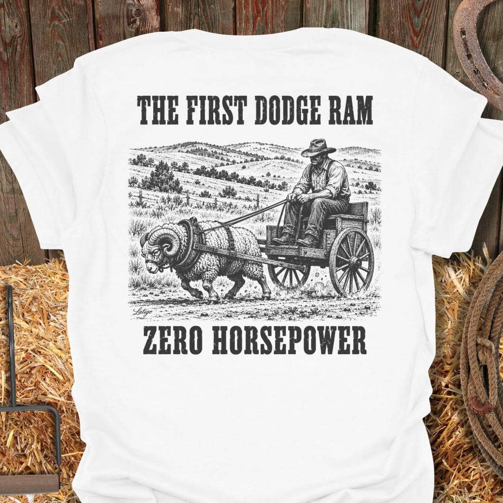 Latigo Cowboy First Ram Tee T-Shirt S / White