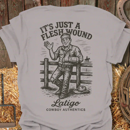 Latigo Cowboy Flesh Wound Tee Ice Grey / S