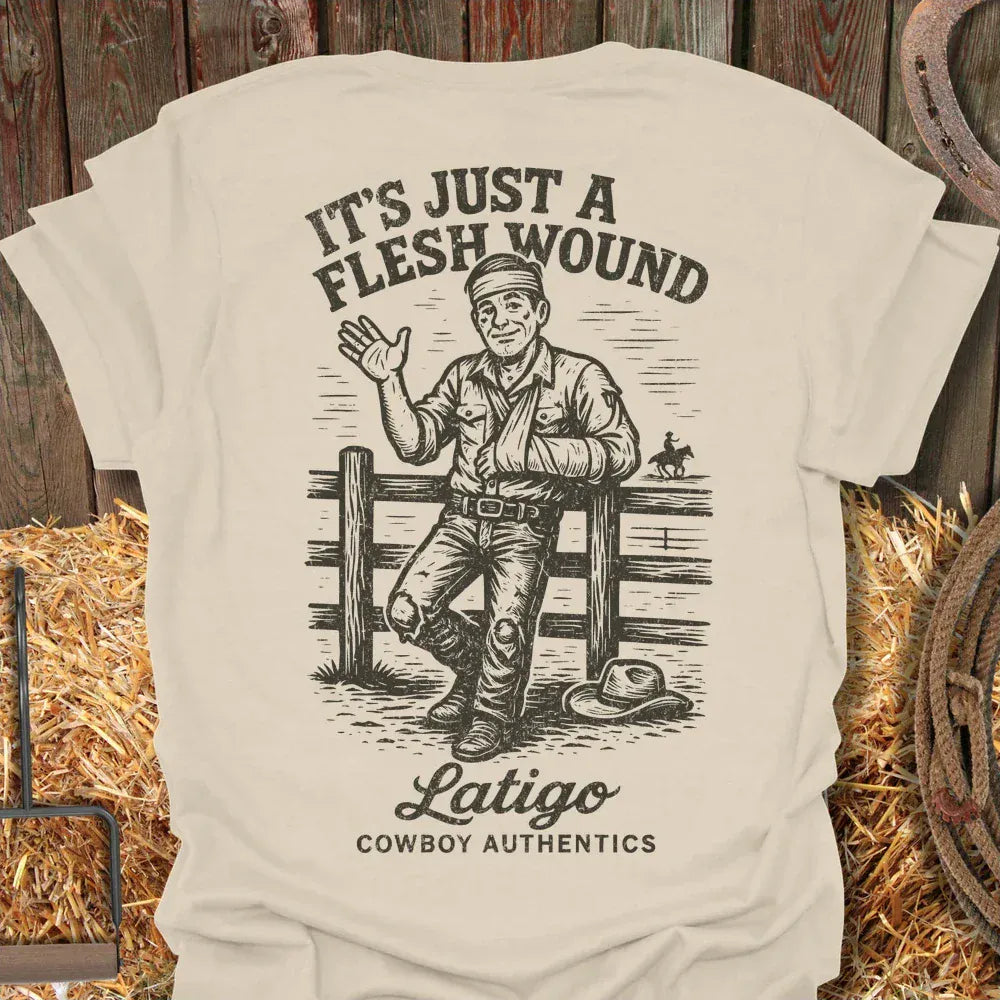 Latigo Cowboy Flesh Wound Tee Natural / S