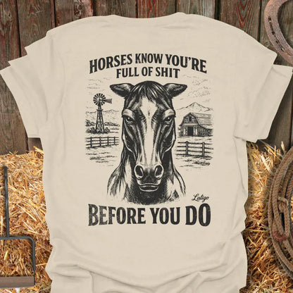 Latigo Cowboy Full Of It Tee Natural / S
