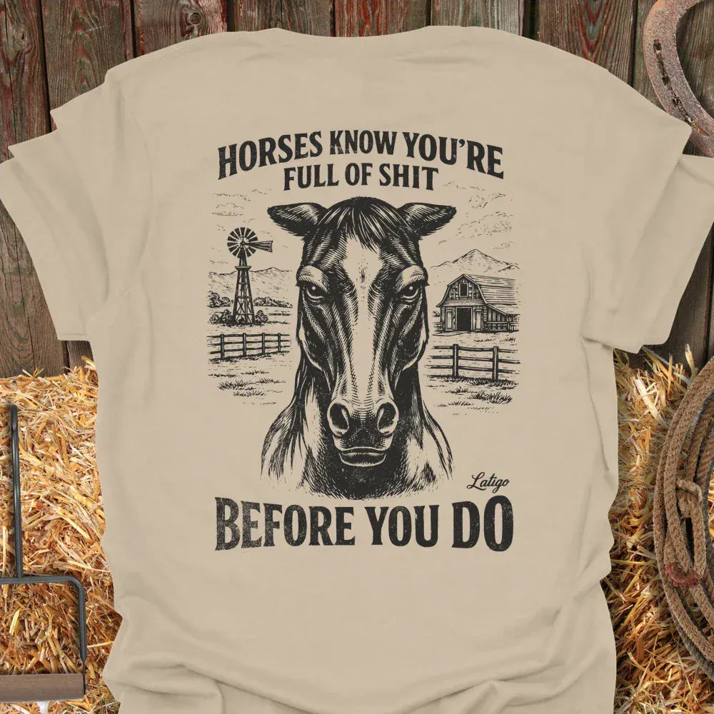 Latigo Cowboy Full Of It Tee Sand / S