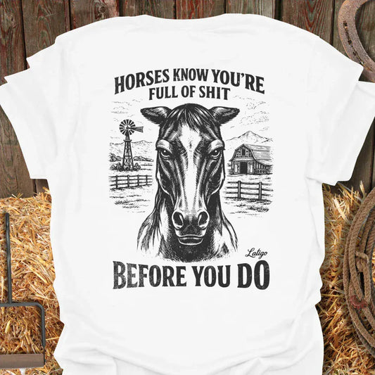Latigo Cowboy Full Of It Tee White / S