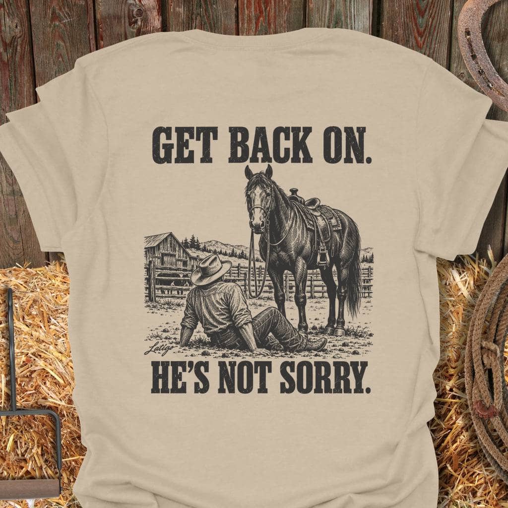 Latigo Cowboy Get Back On Tee T-Shirt S / Sand