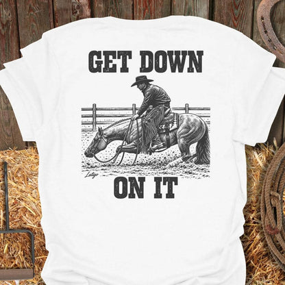 Latigo Cowboy Get Down Tee T-Shirt S / White