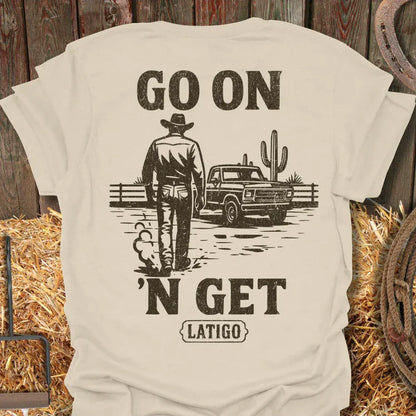 Latigo Cowboy Go On Tee Natural / S