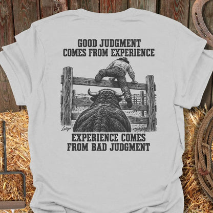 Latigo Cowboy Good Judgment Tee T-Shirt S / Ice Grey