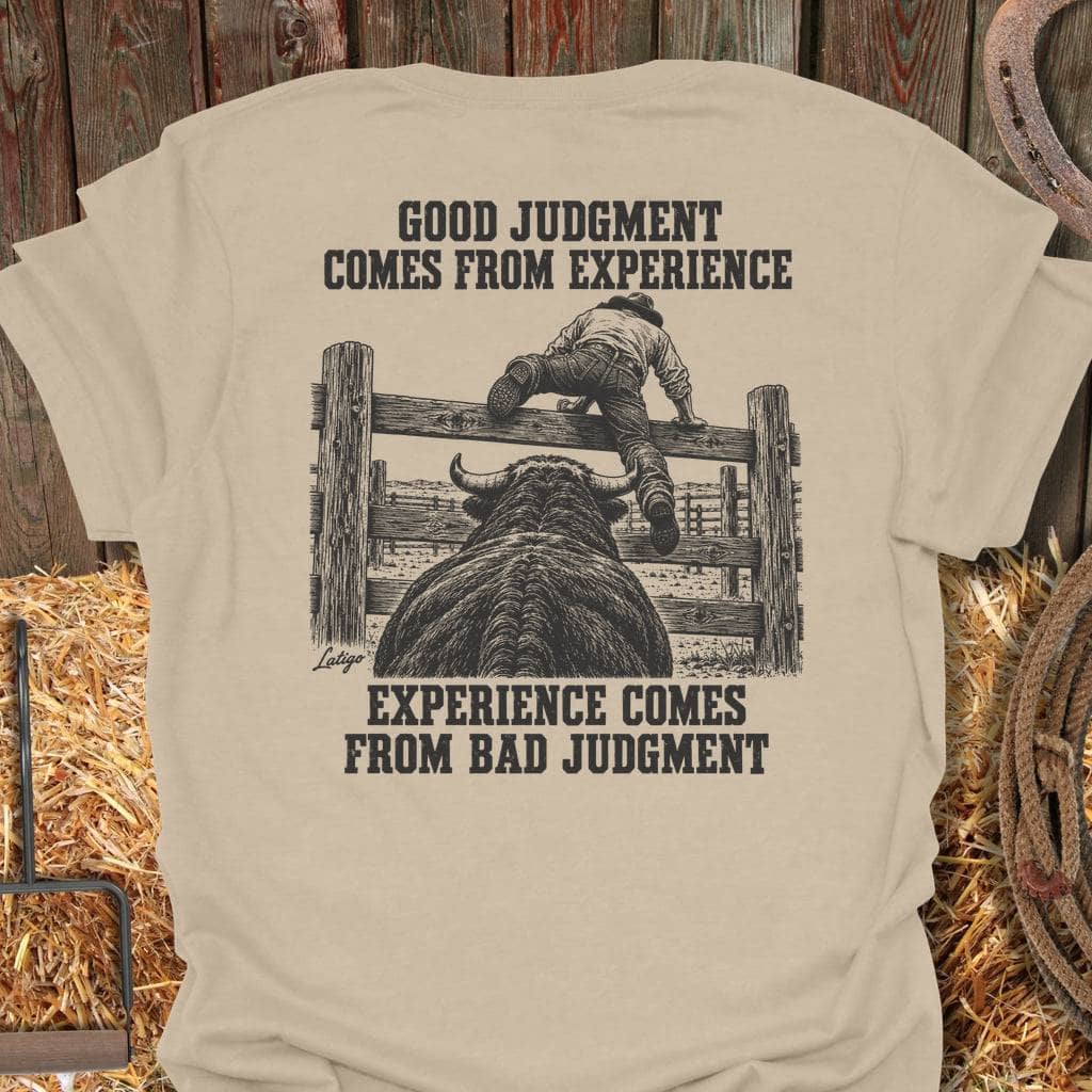 Latigo Cowboy Good Judgment Tee T-Shirt S / Sand