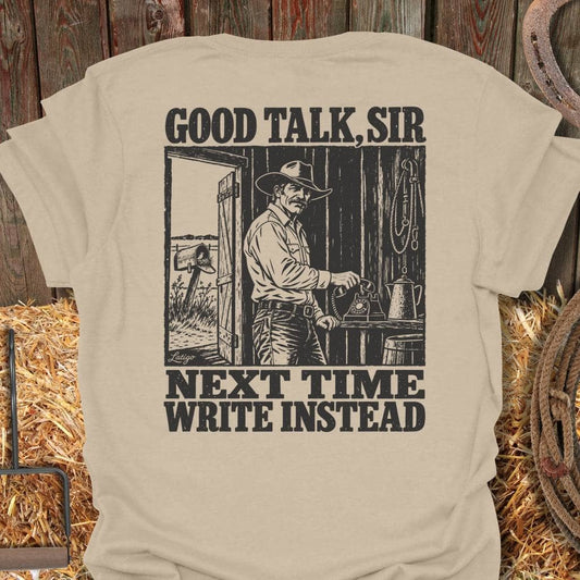 Latigo Cowboy Good Talk Tee T-Shirt Sand / S