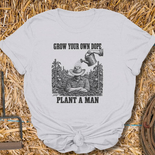 Latigo Cowboy Grow Your Own Dope Tee T-Shirt S / Ice Grey