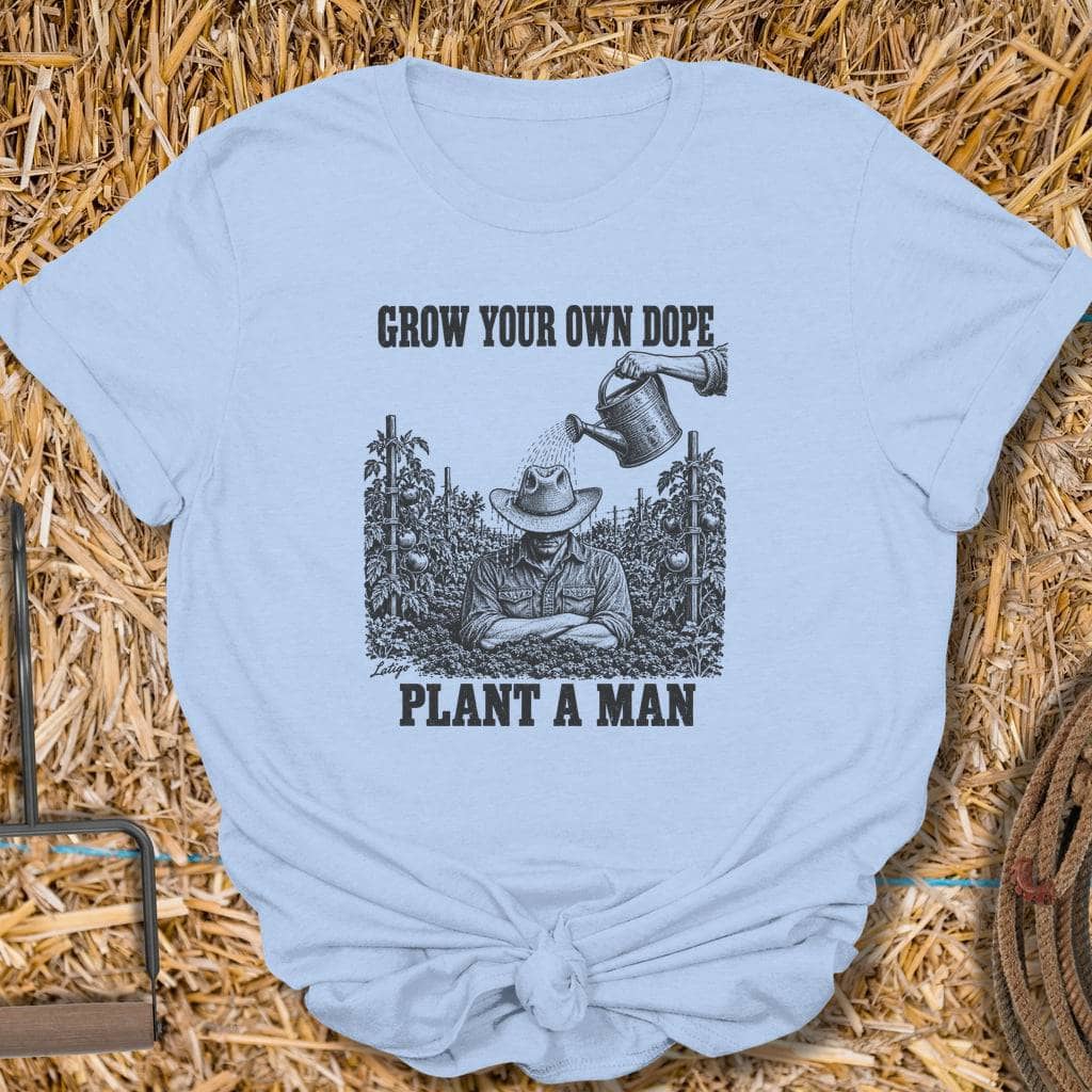 Latigo Cowboy Grow Your Own Dope Tee T-Shirt S / Light Blue