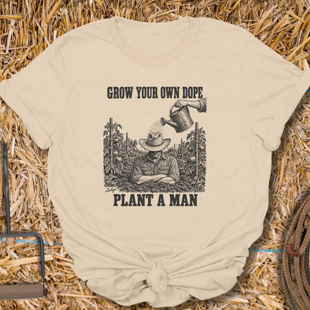 Latigo Cowboy Grow Your Own Dope Tee T-Shirt S / Sand