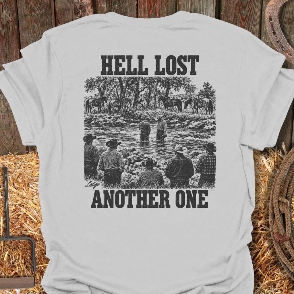 Latigo Cowboy Hell Lost Tee T-Shirt S / Ice Grey