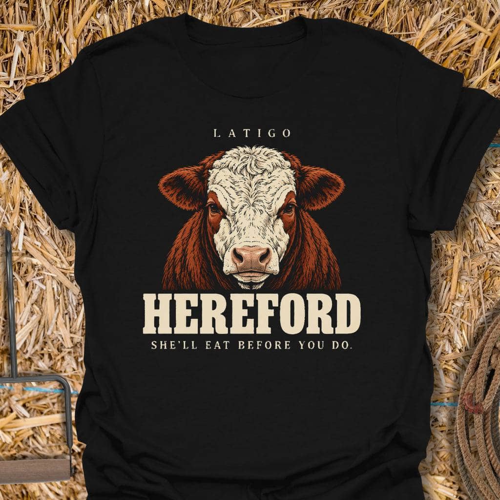 Latigo Cowboy Hereford Tee T-Shirt S / Black