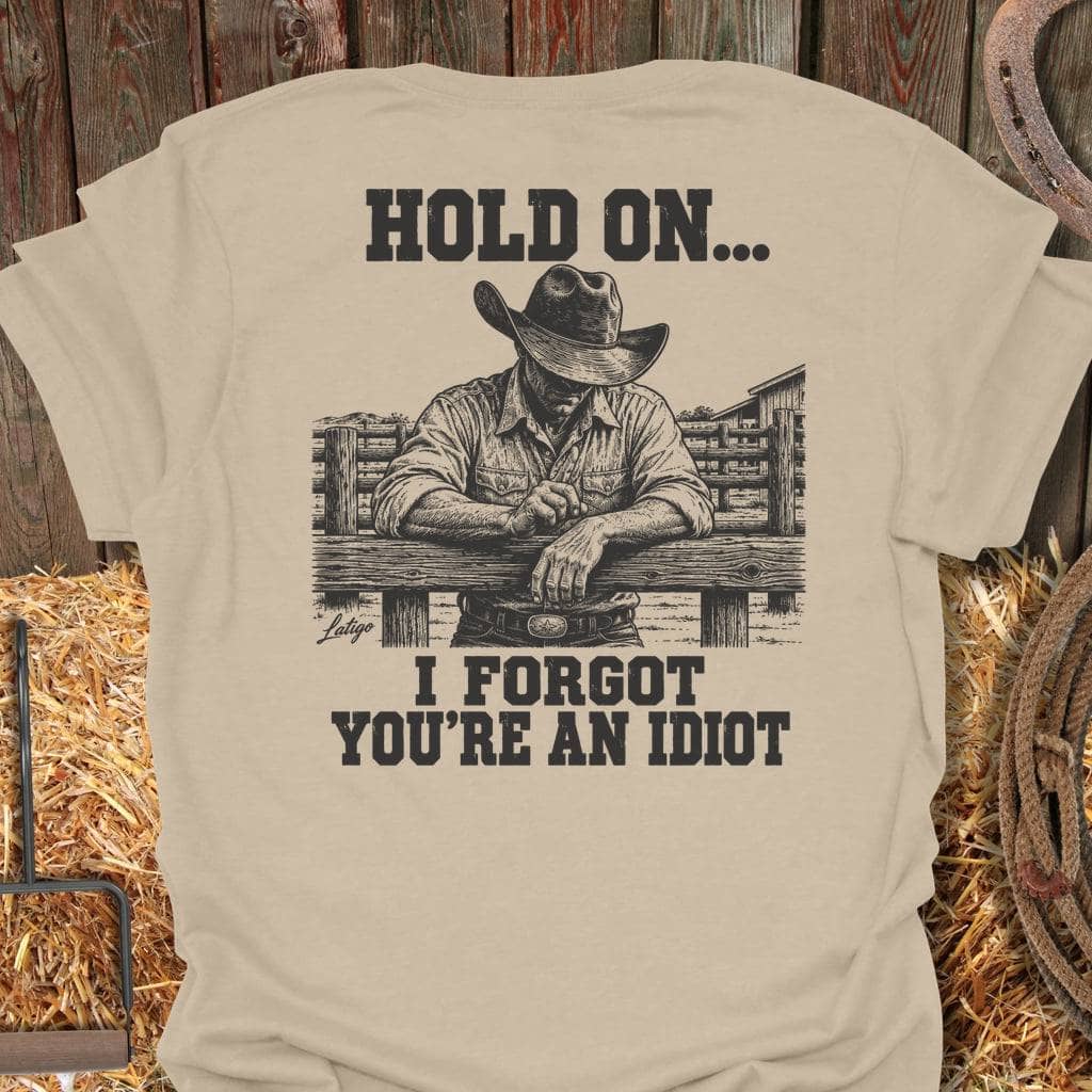 Latigo Cowboy Hold On Tee T-Shirt S / Sand