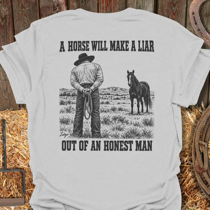 Latigo Cowboy Honest Man Tee T-Shirt S / Ice Grey