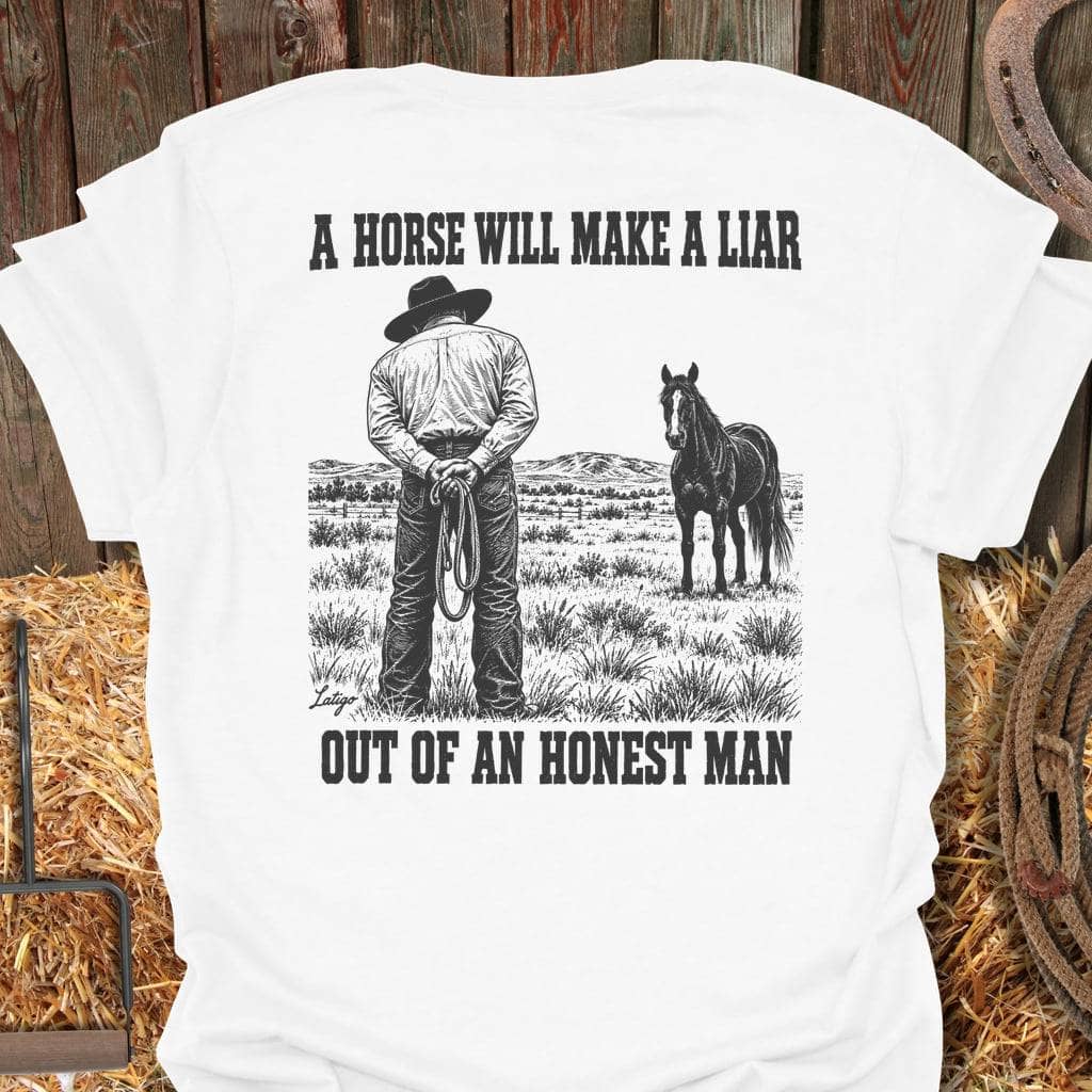 Latigo Cowboy Honest Man Tee T-Shirt S / White