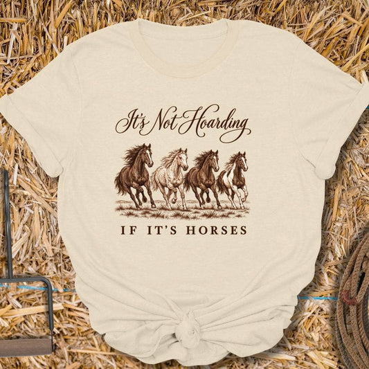 Latigo Cowboy Horse Hoarder Tee T-Shirt Natural / S