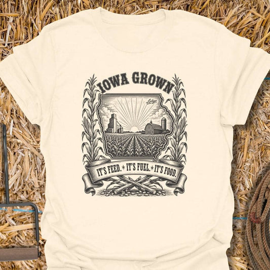 Latigo Cowboy Iowa Grown Tee T-Shirt Natural / S