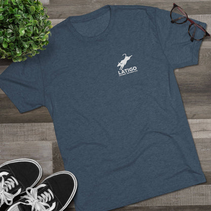 Latigo Cowboy Latigo Simple Unisex Tri-Blend Crew Tee T-Shirt