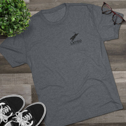 Latigo Cowboy Latigo Simple Unisex Tri-Blend Crew Tee T-Shirt