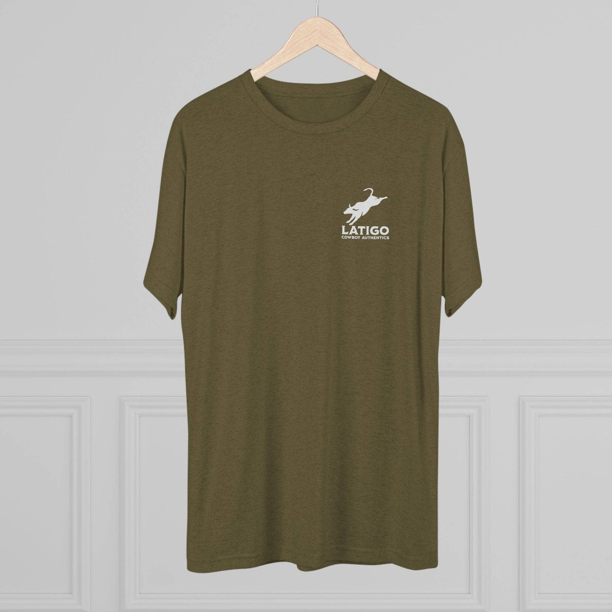 Latigo Cowboy Latigo Simple Unisex Tri-Blend Crew Tee T-Shirt