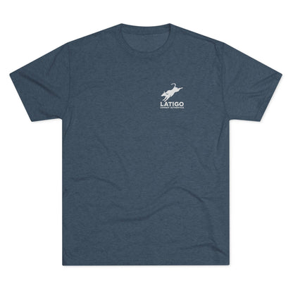 Latigo Cowboy Latigo Simple Unisex Tri-Blend Crew Tee T-Shirt Tri-Blend Indigo / S