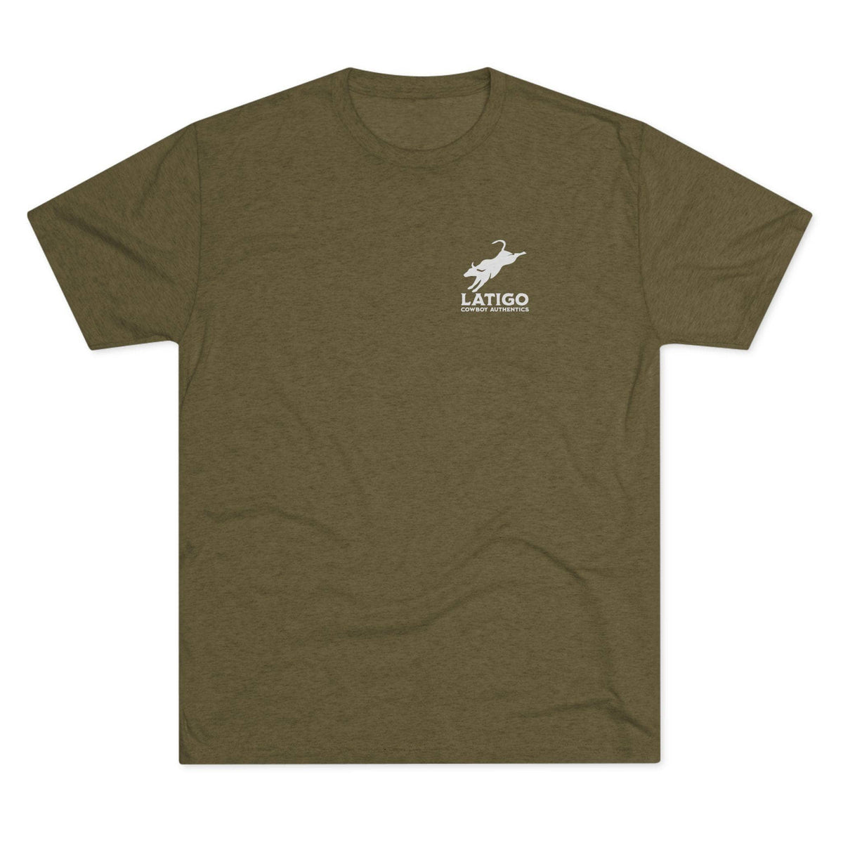 Latigo Cowboy Latigo Simple Unisex Tri-Blend Crew Tee T-Shirt Tri-Blend Military Green / S