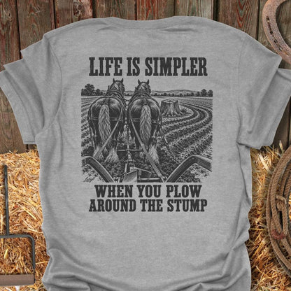 Latigo Cowboy Life Is Simpler Tee T-Shirt S / Sport Grey