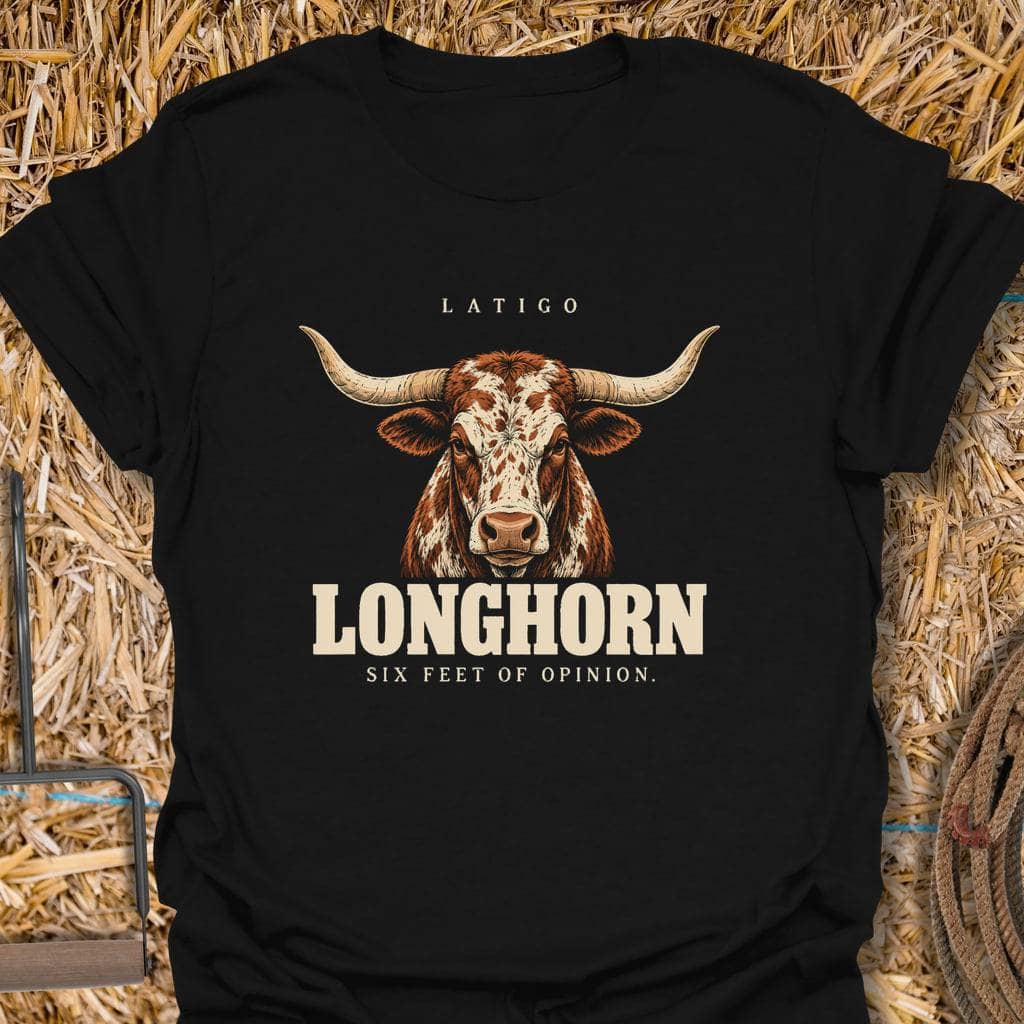 Latigo Cowboy Longhorn Tee T-Shirt S / Black