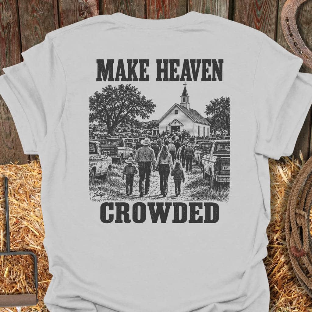 Latigo Cowboy Make Heaven Crowded Tee T-Shirt S / Ice Grey