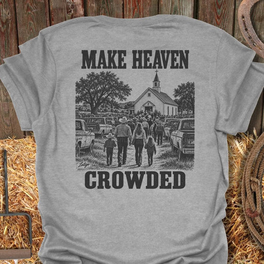 Latigo Cowboy Make Heaven Crowded Tee T-Shirt S / Sport Grey