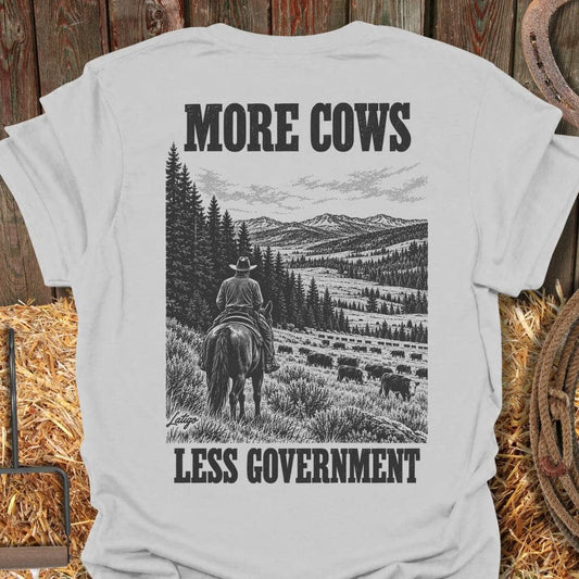 Latigo Cowboy More Cows Tee T-Shirt S / Ice Grey