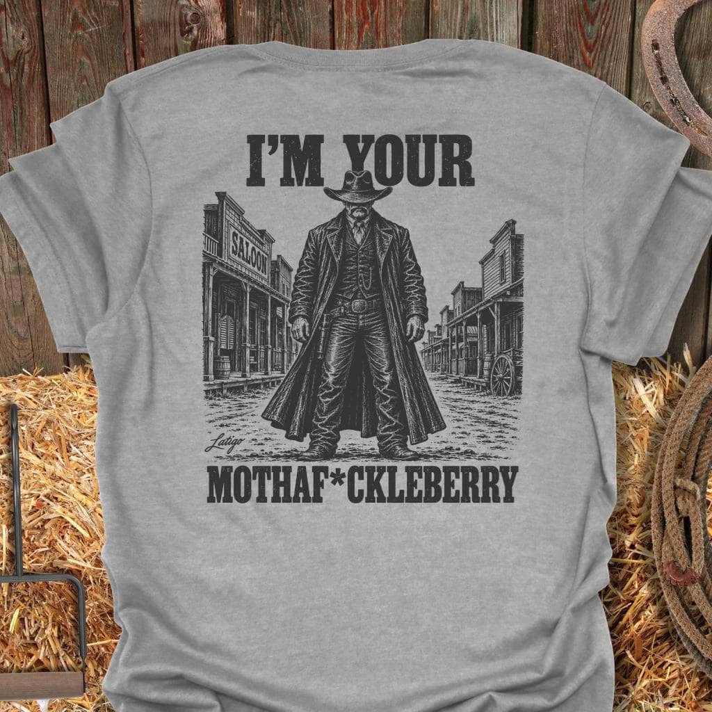 Latigo Cowboy Mothaf*ckleberry Tee T-Shirt S / Sport Grey