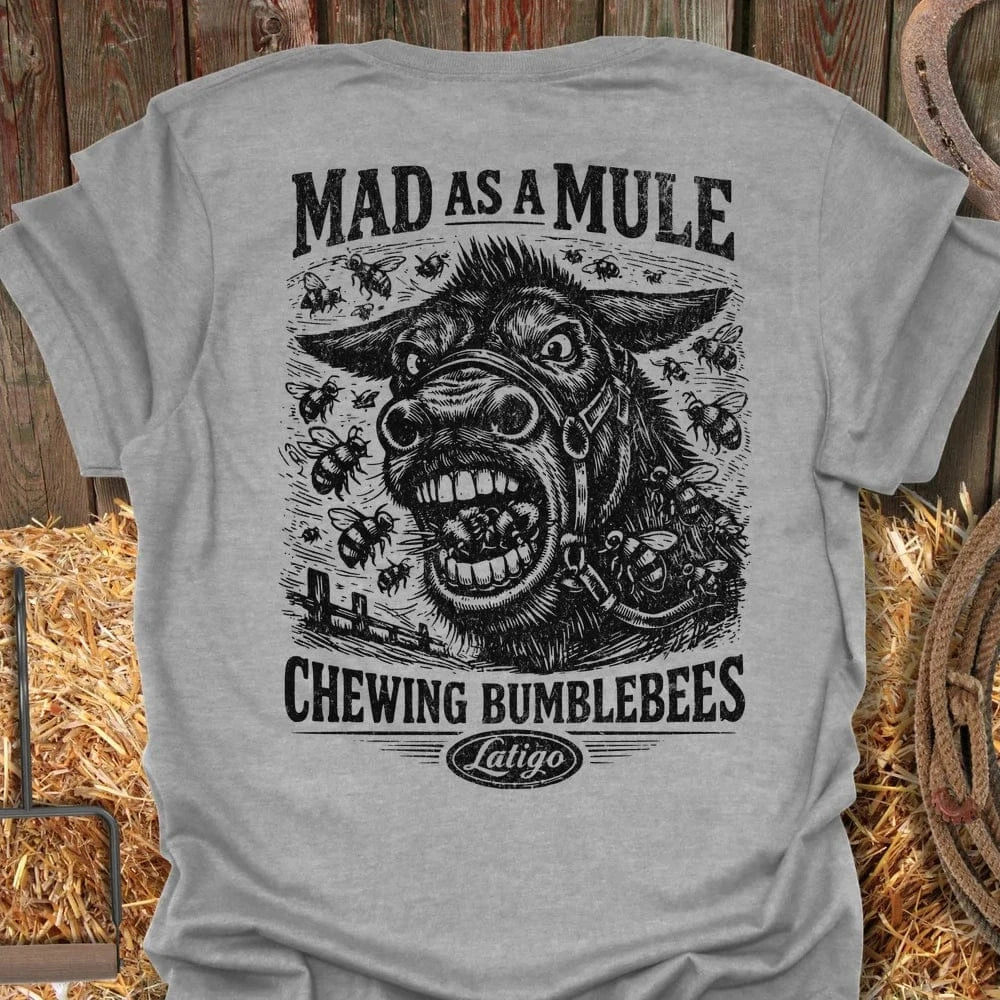 Latigo Cowboy Mule Tee Sport Grey / S