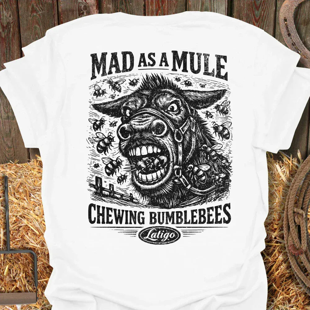 Latigo Cowboy Mule Tee White / S