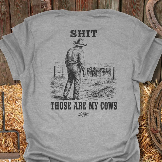 Latigo Cowboy My Cows Big Country Tee T-Shirt Sport Grey / 4XL