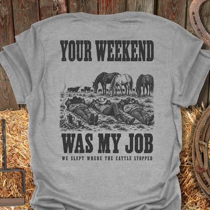 Latigo Cowboy My Job Tee T-Shirt Sport Grey / S