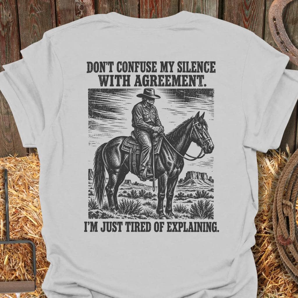 Latigo Cowboy My Silence Tee T-Shirt S / Ice Grey