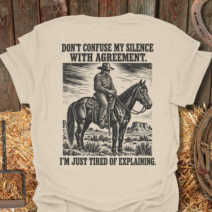 Latigo Cowboy My Silence Tee T-Shirt S / Natural