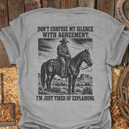 Latigo Cowboy My Silence Tee T-Shirt S / Sport Grey