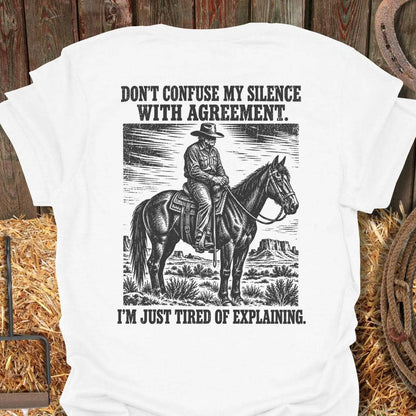 Latigo Cowboy My Silence Tee T-Shirt S / White