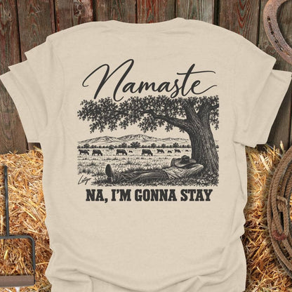 Latigo Cowboy Namaste Tee T-Shirt S / Natural