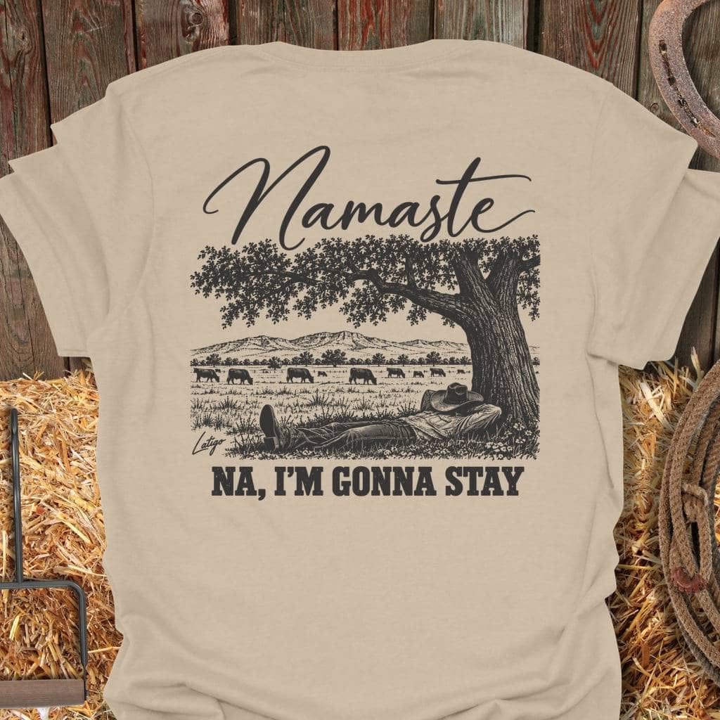 Latigo Cowboy Namaste Tee T-Shirt S / Sand