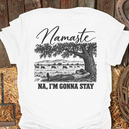 Latigo Cowboy Namaste Tee T-Shirt S / White