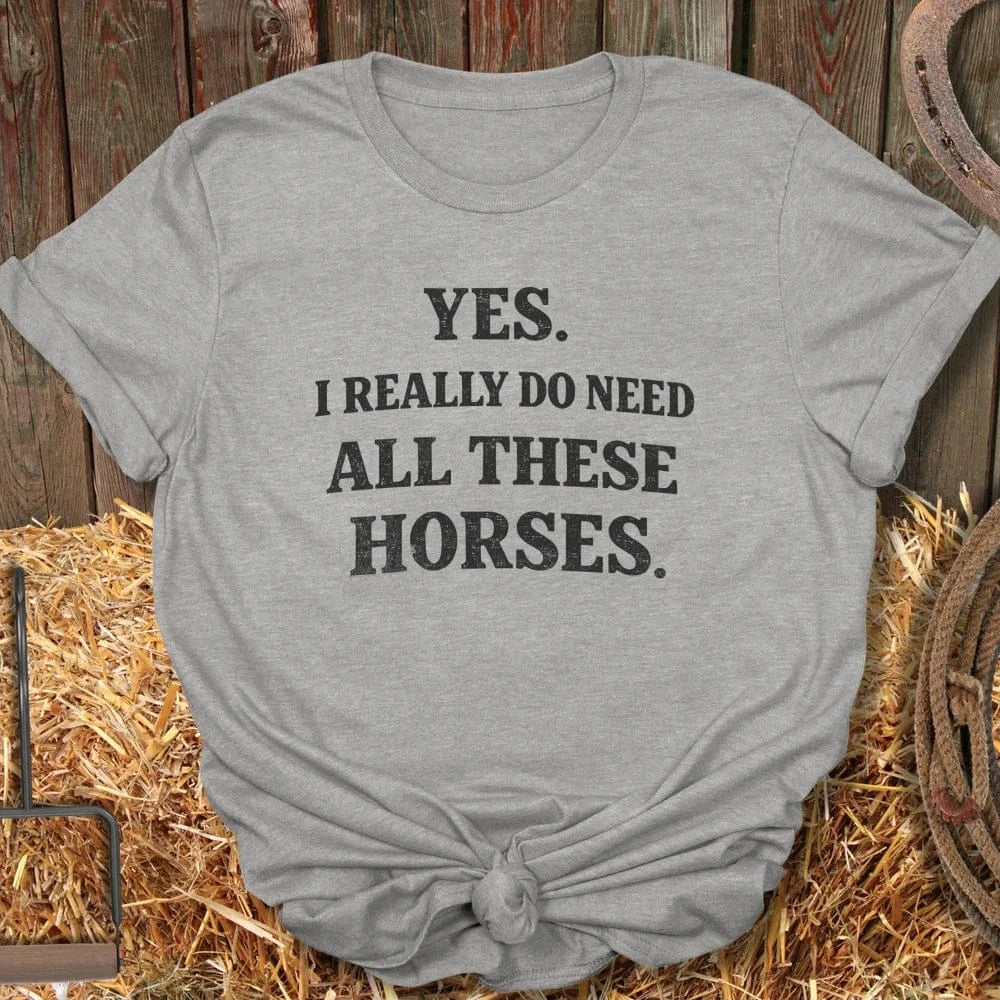 Latigo Cowboy Need Horses Tee T-Shirt Sport Grey / S