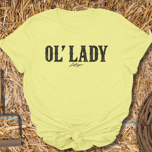 Latigo Cowboy Ol' Lady Tee T-Shirt S / Cornsilk
