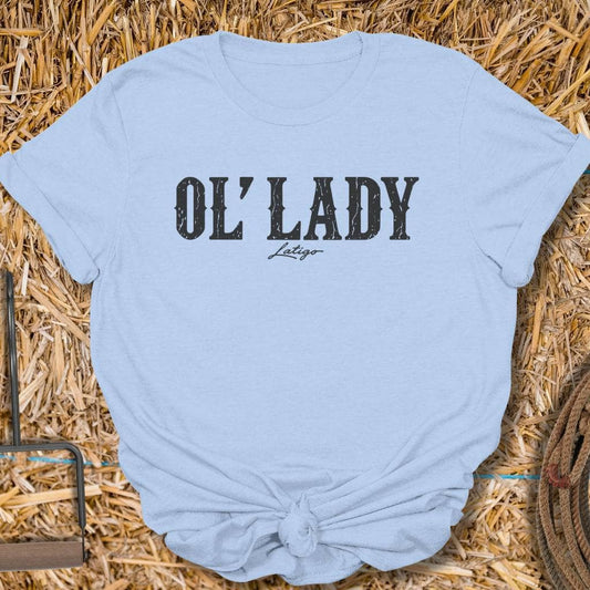 Latigo Cowboy Ol' Lady Tee T-Shirt S / Light Blue