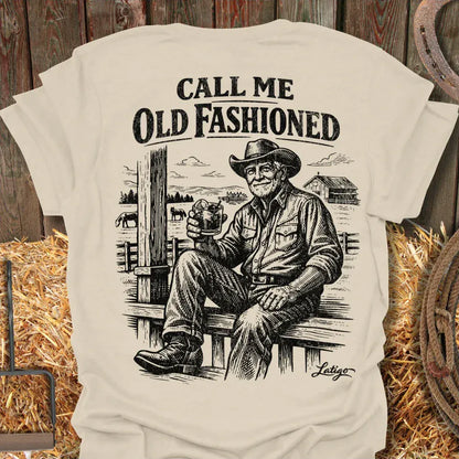 Latigo Cowboy Old Fashion Tee T-Shirt Natural / S