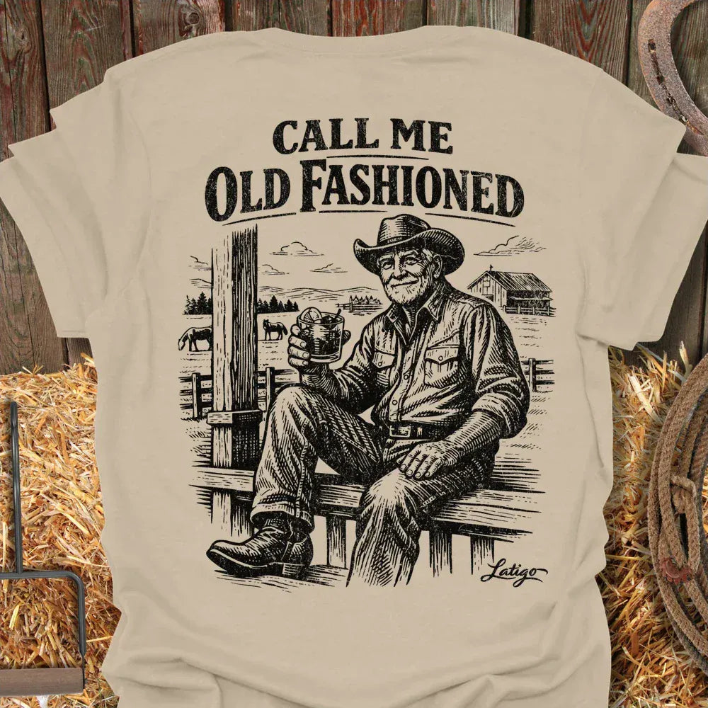 Latigo Cowboy Old Fashion Tee T-Shirt Sand / S