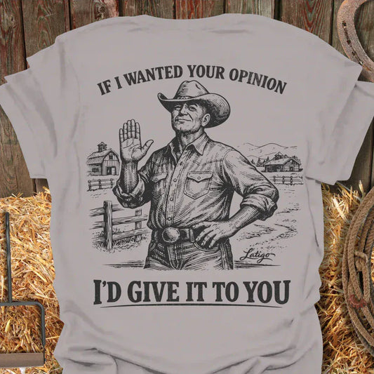Latigo Cowboy Opinion Tee T-Shirt Ice Grey / S
